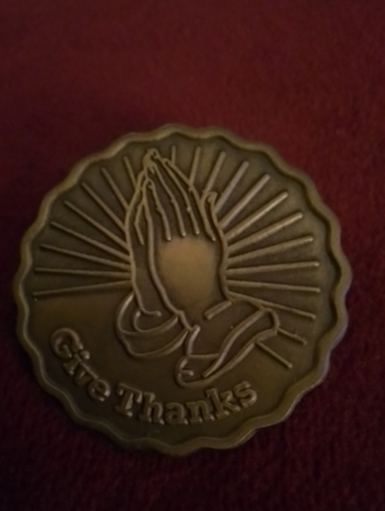 Jewelry - Praying Hands Gratitude Pin - Antique Bronze Tone